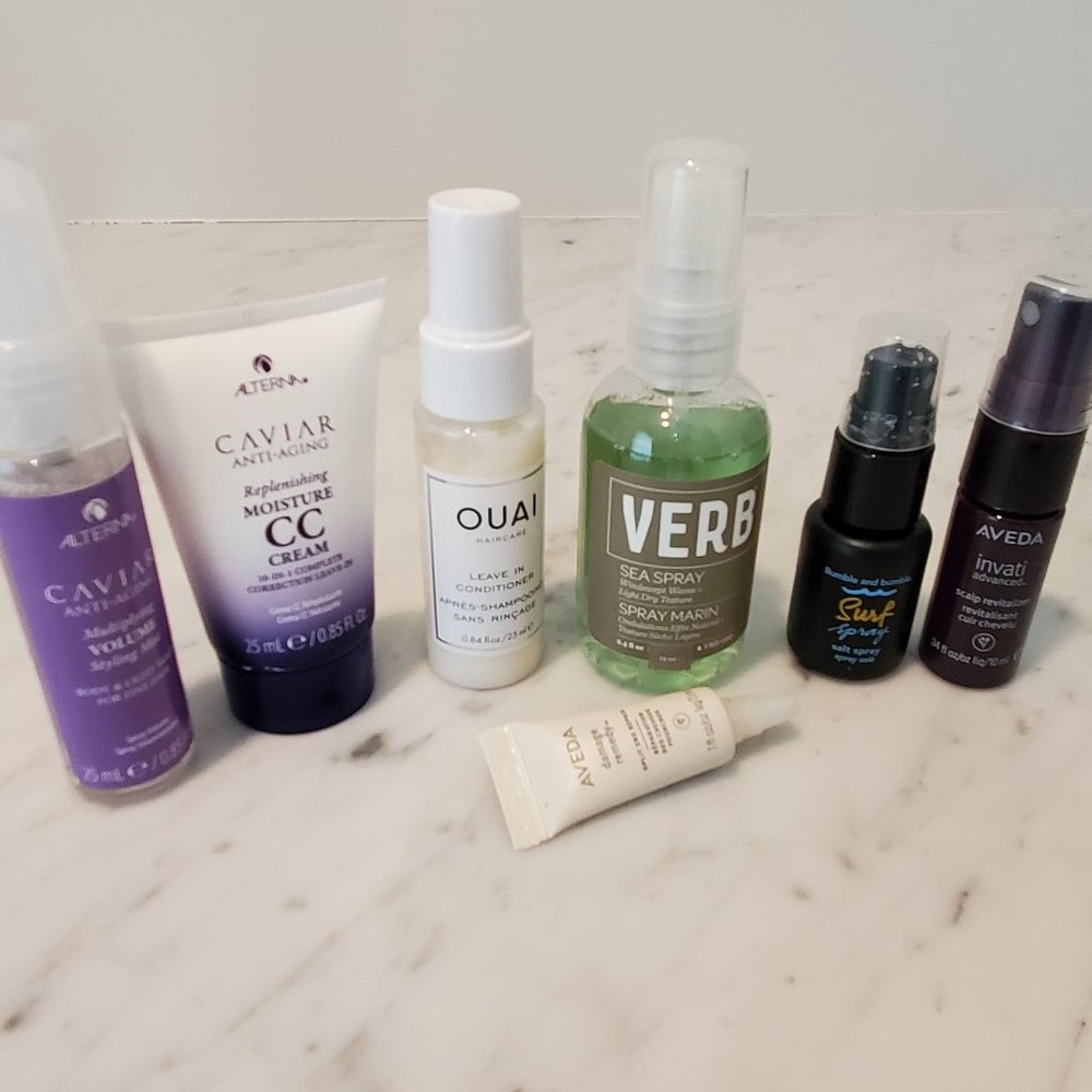 Hair Styling Product Samples (7) - Alterna, Aveda, Verb, Ouai, Bumble and Bumble
